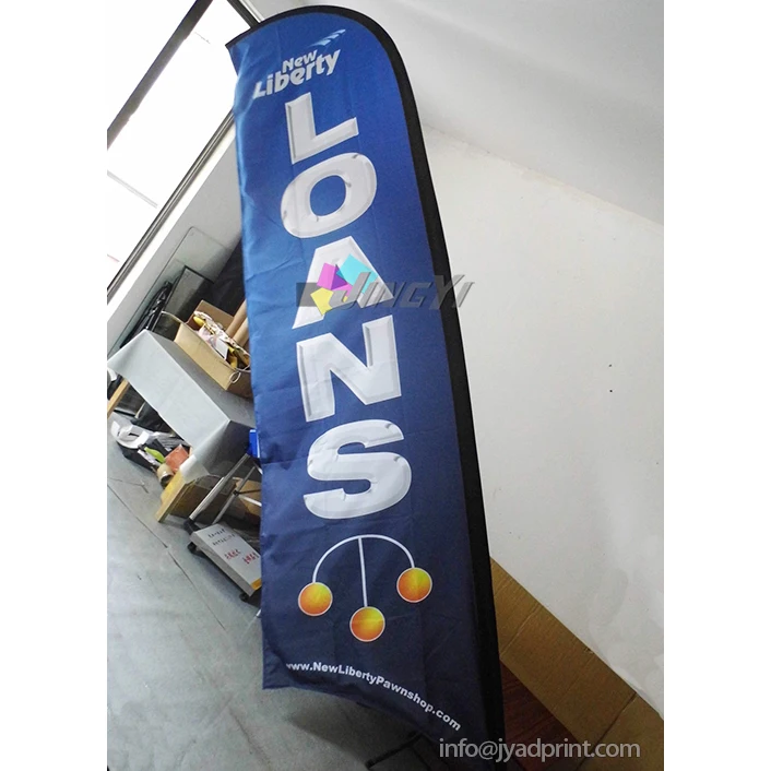 Custom Print Advertising Flying Beach Feather flag + Outdoor PVC Banner