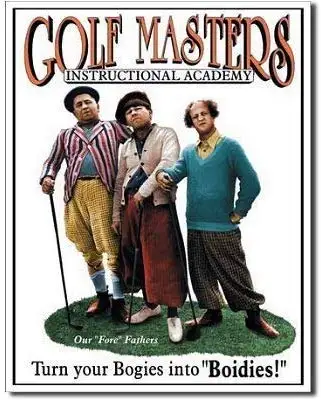 Three stoogees Golf Masters Ретро винтажный оловянный знак жестяная картина «металлические номерные знаки» оловянный знак настенная декоративная доска Ретро бар и бар оловянный постер