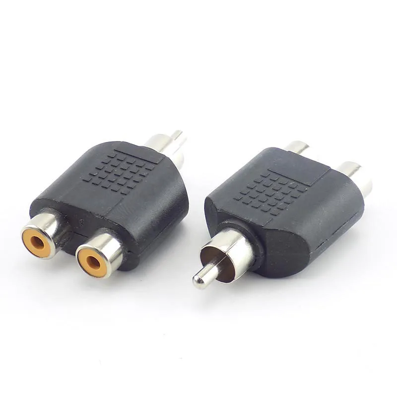 5x RCA штекер 2 RCA Женский адаптер AV аудио кабель штекер в линии конвертер Разъем для видеонаблюдения камеры безопасности K18