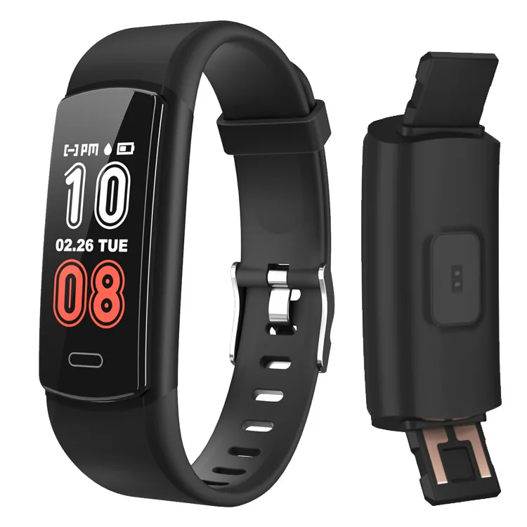

New Fashion Color Screen Smart Wristband Variety of Sports Mode Swim Detect Heart Rate Sleep Nap Smart Watch for Android IOS