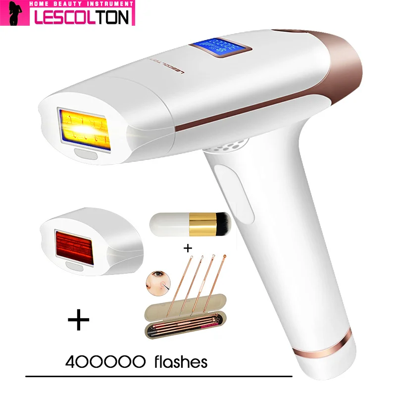 Two head white1 Lescolton 3в1 ipl эпилятор для удаления волос с ЖК-дисплеем лазерный постоянный триммер для бикини Электрический Лазер - Цвет: Two head white1