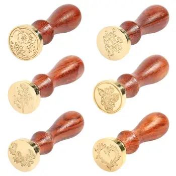

Retro DIY Plant Wax Sealing Stamp for Wedding Post Envelope Stamp Wedding Invitations Wax Seal Stamp Craft Gifts
