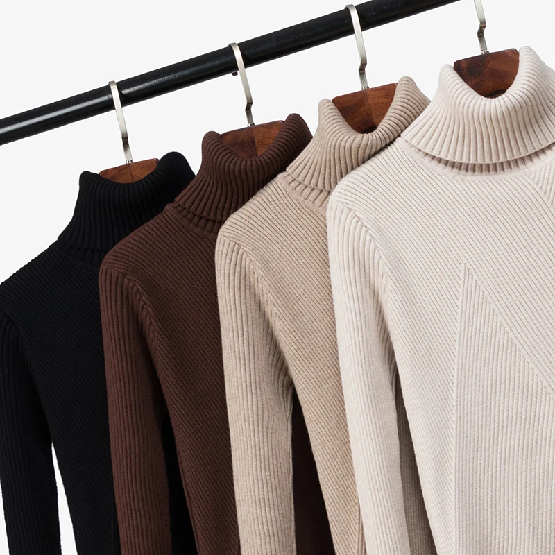 Autumn Thick turtleneck soft Pullovers Sweaters female Winter Korean Thicken knitted pull oversized sweater womens jumper