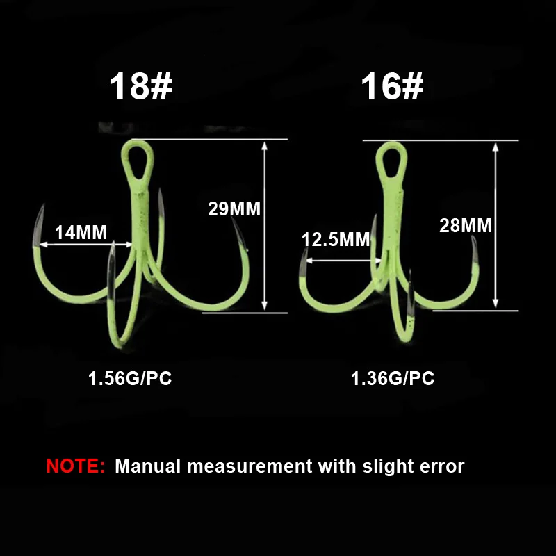 Wifreo 5/10 шт. светящиеся в четыре раза усиленный якорных крючка Sharp Нержавеющая сталь рыбалки блесна четыре вилка Четыре Коготь Hooks18 16