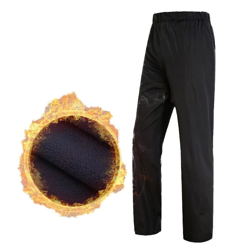 Непромокаемые Штаны для взрослых, зимние Бархатные Штаны для путешествий на открытом воздухе, водонепроницаемые, ПВХ, клеевые, непромокаемые брюки, дышащие для мужчин и женщин, непромокаемые штаны
