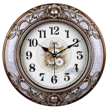 

Large Dekorativ Wall Clock Vintage Double Sided Kitchen Big Clock Retro Silent European Duvar Saatleri Antique Watch Home WKP645
