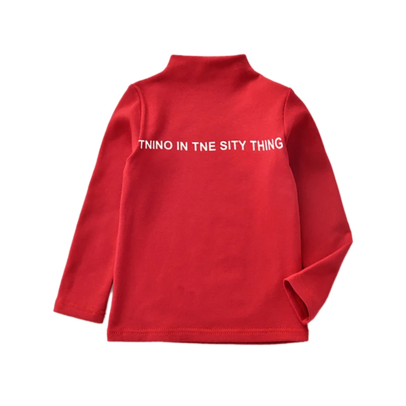 Winter New Baby Girls Letters Print T-shirt Bottoming T Shirt Cotton Children Long-sleeve T-shirt Kids Clothes