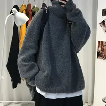 

Men Loose Korean Oversize Sweaters Mens Clothes Winter Thick Turtleneck Sweater Men's Warm Fashion Casual Retro Knitted Pullover