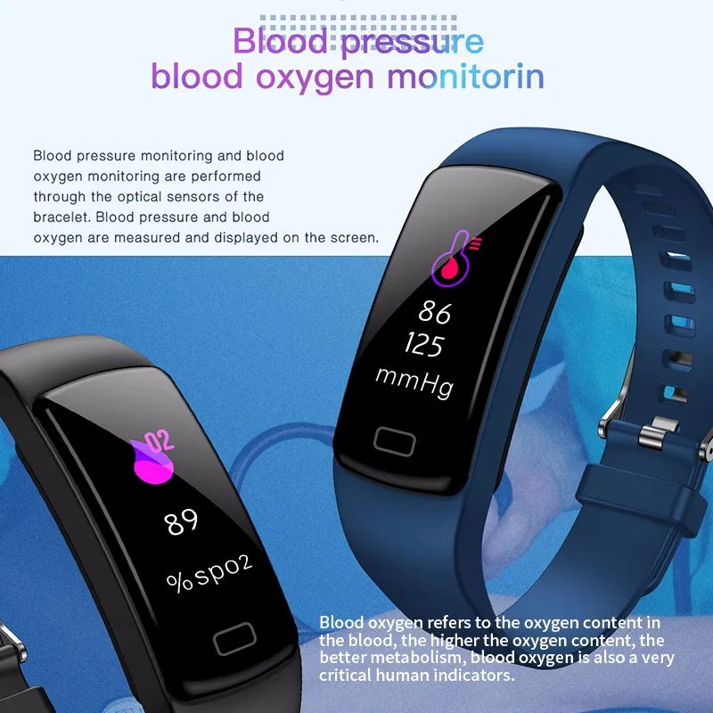 Y9 фитнес-браслет, мониторинг сердечного ритма, калорий, сна, умный браслет с измерением давления, тонометр, водонепроницаемый смарт-браслет