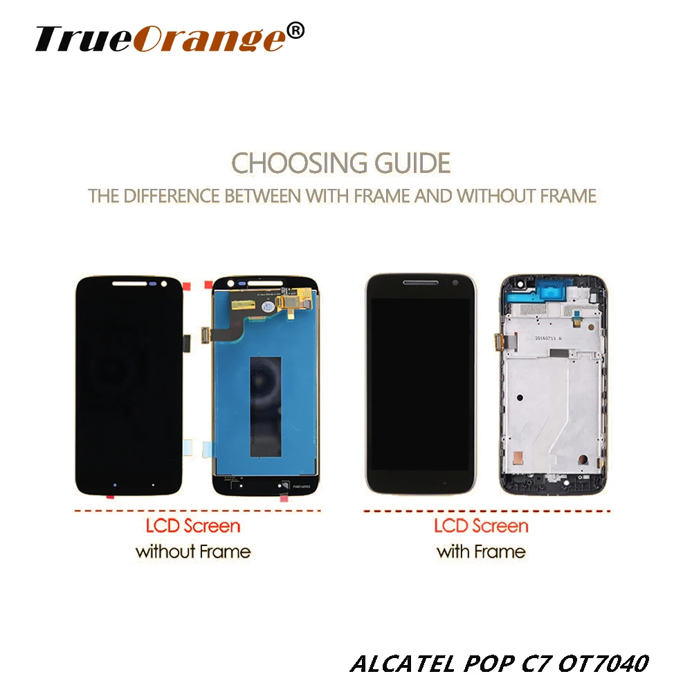 ЖК-дисплей 5 0 дюйма для Alcatel One Touch Pop C7 сенсорный экран стекло дигитайзер полная
