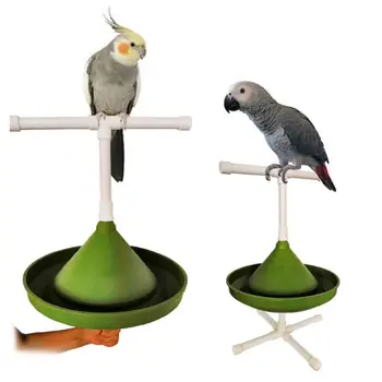 

Multi-function Portable Bird Parrot Standing Toy Perch Training Tool Bath Tub