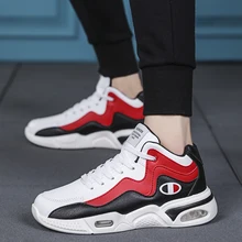 Мужская обувь для баскетбола с высоким берцем, спортивная обувь с воздушной подушкой, баскетбольная спортивная мужская обувь, удобные дышащие кроссовки в стиле ретро