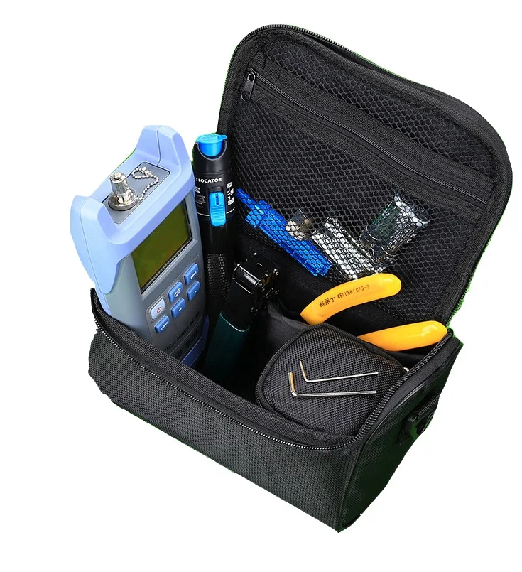 FTTH Fiber Optic Tool Kit 12pcs set FC 6S Fiber Cleaver 70 3dBm Optical Power Meter 2