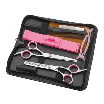 

Professional Hairdressing Scissors Kit Hair Cutting Scissors Hairbrush Hair Clip Grooming Comb for Barbershop Home