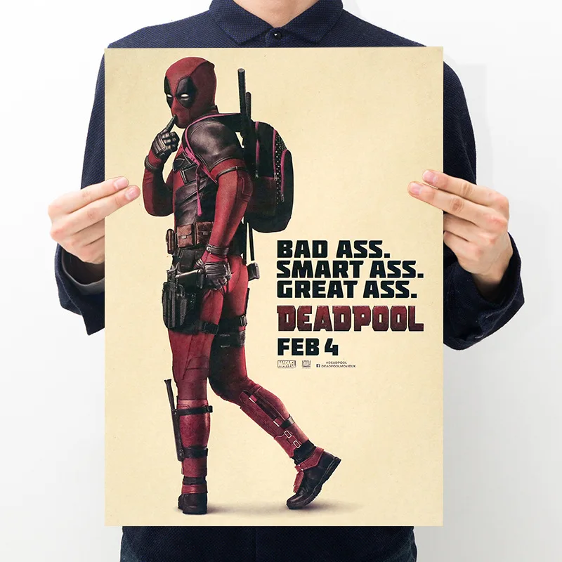 

Movie Deadpool Kraft Poster Room Decoration Painting Art Wall Sticker Picture Bar Cafe Bookstore Home Supplies