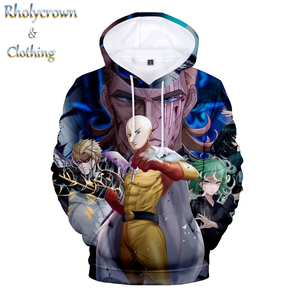 

2020 Fashion Design Kids Hoodies Men Boys Sweatshirt Women Girls Pullover Print 3D ONE PUNCH-MAN Anime Hooded Street Casual Wear