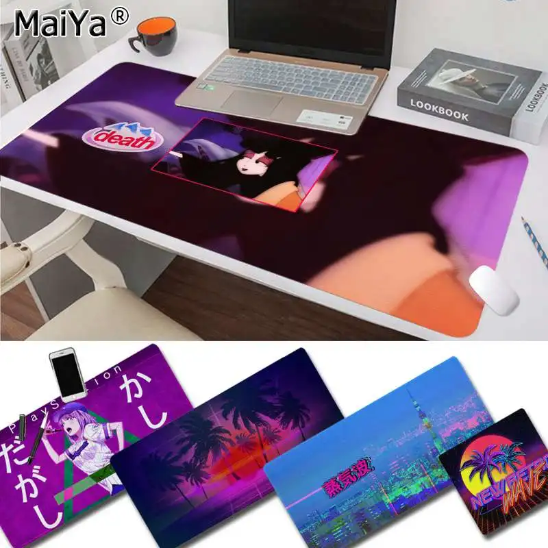 Maiya retrowave резиновый ПК компьютерный игровой коврик для мыши Скорость/Управление версия большой игровой коврик для мыши