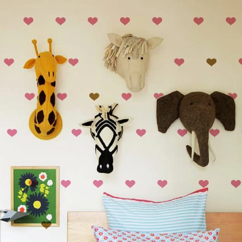 Simple Cute Hot Selling Cartoon Heart Creative Combination Cartoon CHILDREN'S Room Decoration Wall Stickers