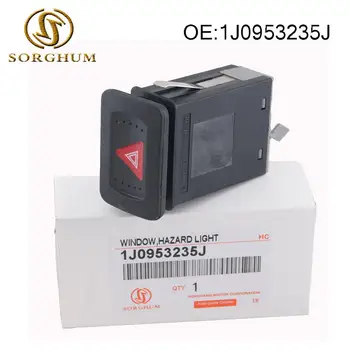 

1J0953235J 1J0953235C New Hazard Warning Light Switch Dash Red Button For Bora Golf 1999-2006