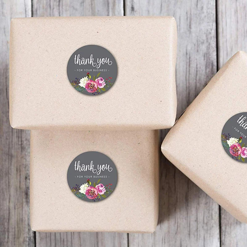 1 дюйм/2 5 см круглые Цветочные наклейки спасибо за поддержку моего маленького