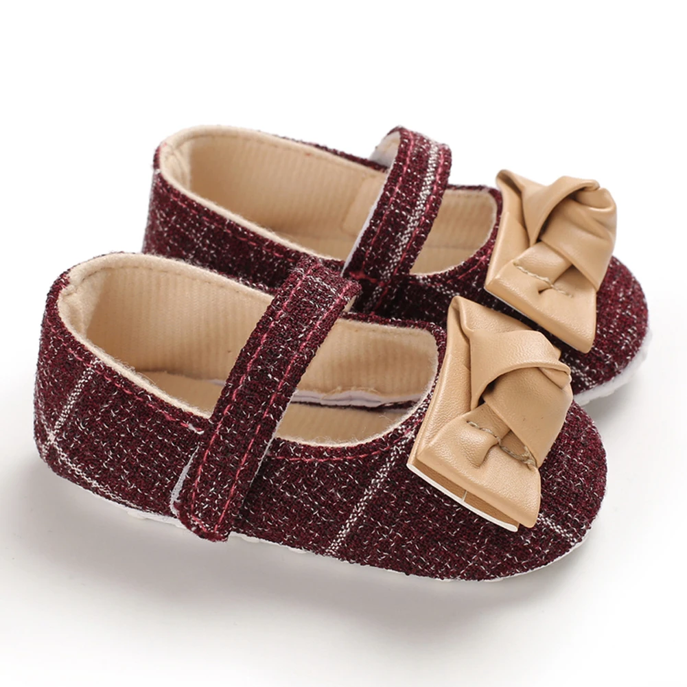 Emmababy Newborn Baby Girl Soft Princess Cotton Crib Shoes Anti-slip Sneaker Prewalker
