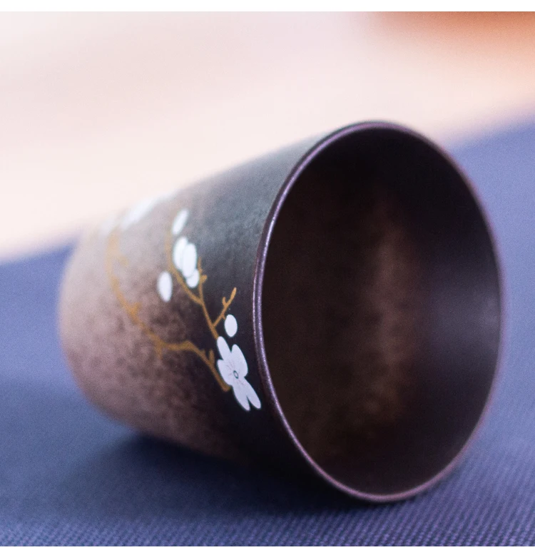 Title 14, Vintage seramik sake potası ve kase seti, Japon...