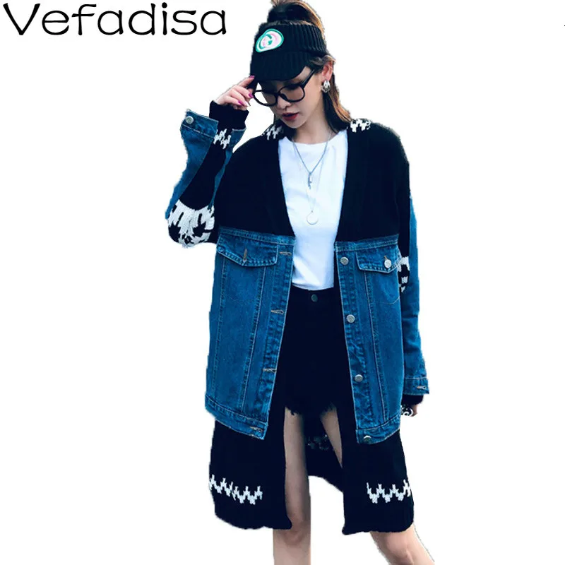 half denim half sweater jacket