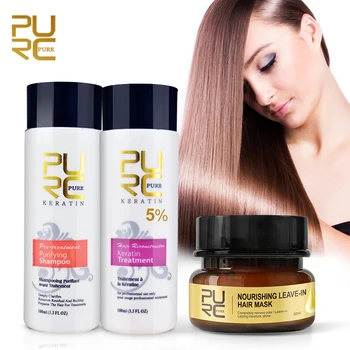 

3PCS/Set Hair Care Professional Keratin 5% Hair Straightener Clarifying Shampoo Hair Repair Treatment