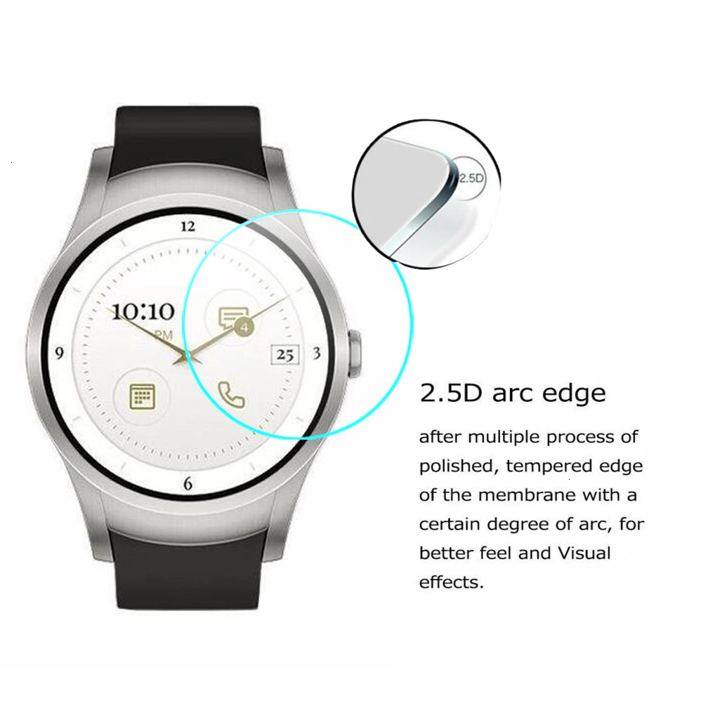 2 шт. в упаковке для Verizon Wear24 2.5D с уровнем твердости 9H закаленное Стекло 0,3 мм ультра-тонкий Экран протектор Smartwatch HD Стекло для Verizon одежда 24