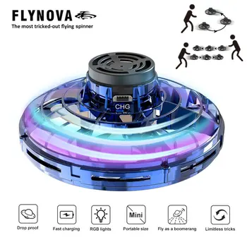 

Original Flynova free route rotary flying spinner novalty spinner Supper flying Finger gyro Drone plane UFO flying toys gifts
