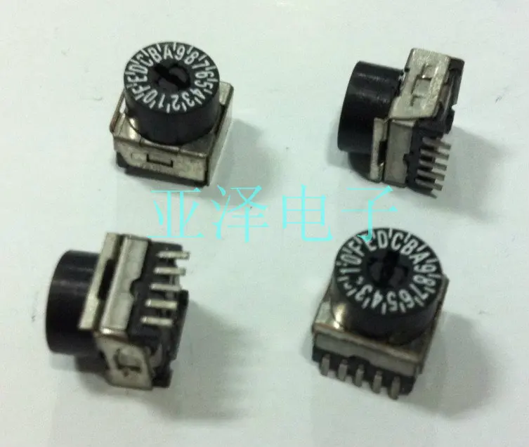 

5PCS/LOT 16 gear rotary switch, 0-F toggle switch, chip rotary encoder switch
