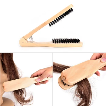

1pcs Anti-static Comb Boar Bristle Hair Brush Styling V Type Straight Hair DIY Salon Hairdressing