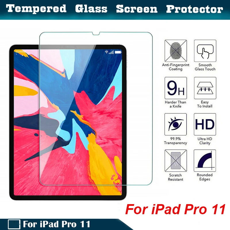 9H протектор экрана для iPad Pro 11-Inch 2018 закаленное защитный из стеклянной пленки