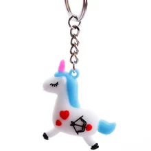 От производителя; ПВХ мягкий Silcone брелок для ключей с единорогом кулон в виде креста границы Лидер продаж Женская мода мобильный телефон с мультяшками
