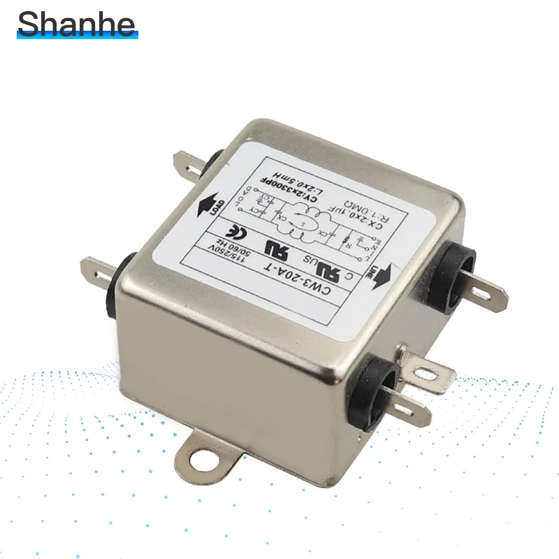 115V/250V 20A AC Мощность однофазный EMI фильтр CW3-20A-T разъем | Обустройство дома