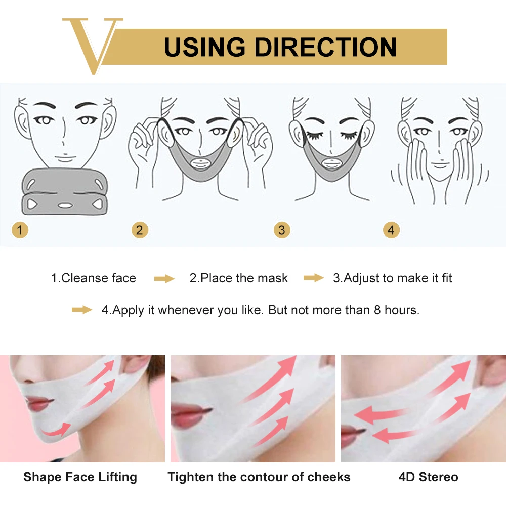 Face Lifting Mask Miracle V Shape Slimming Mask Facial Line Remover Wrinkle Double Chin Reduce Lift Bandage Skin Care Tool