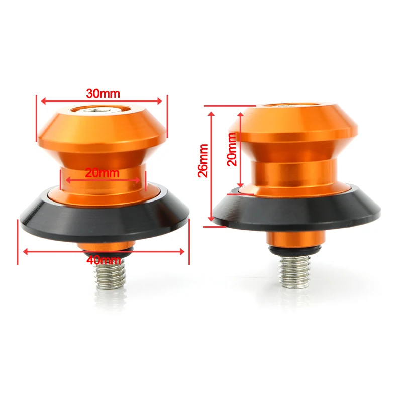 Diabolos Moto 10mm CCYYMOWOK - Compatible KTM 390/790/890 Adventure R, 690 SMC-R, 1290 Super Adventure - Curseurs De Bras Oscillant Orange