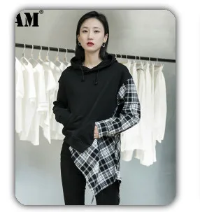 [EAM] Women Black Bow Split Joint Buckle Temperament Dress New Sleeveless Loose Fit Fashion Tide Spring Autumn 2020 1Z663