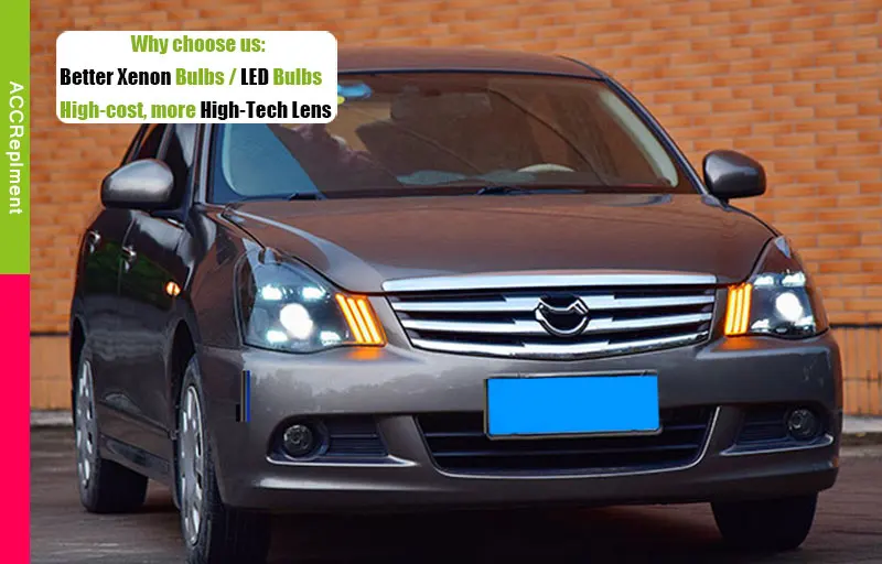 Автомобильный Стайлинг для Nissan Sylphy светодиодный фары 2006- для Sylphy светодиодный объектив двойной луч H7 HID Xenon bi xenon объектив