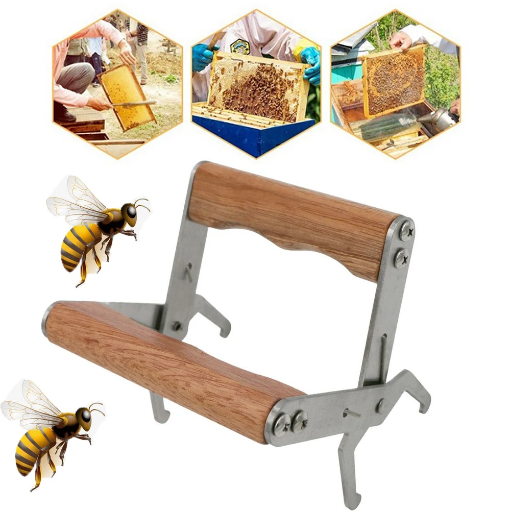 

2 Pcs Bee Hive Frame Holder Honeycomb Spleen Lifter Capture Grip Precise Beehive Clip Stainless Steel Tightening Beekeeping Tool