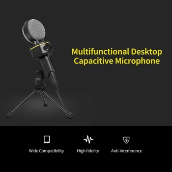 

Computer Conference Microphone Omnidirectional Capacitive Desktop Microphone for Live Streaming Meeting Voice Chat