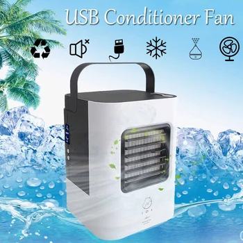 

Portable Mini Air Conditioner Cooling Fan Mobile Refrigeration Conditioner Fan Cooler Home Desktop Fan Personal USB Humidifier