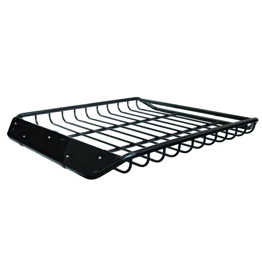 

MOSATP Autobox Roof Heavy Duty Roof Mounted Cargo Basket Rack L53in X W44in Autobox Roof Top Luggage Carrier With Wind Fairing