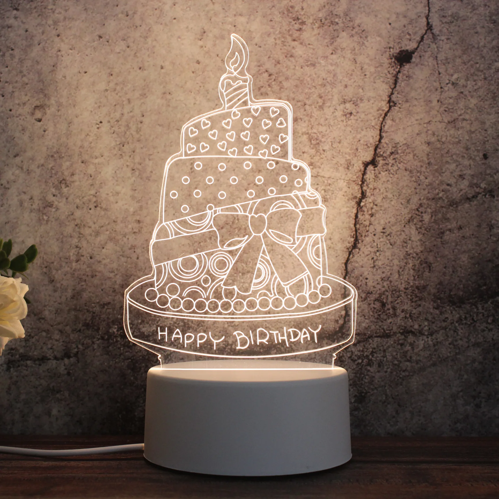 Новые творческие подарки 3D ночник светодиодный настольная лампа Продвижение на заказ подарок на день рождения ночник - Цвет: 33
