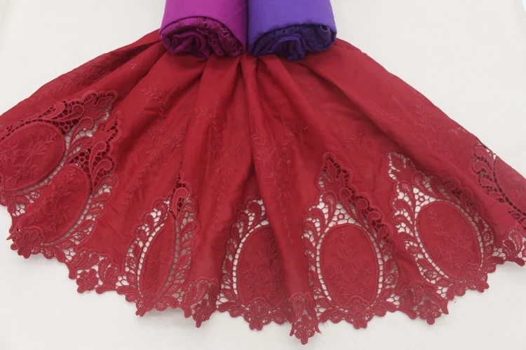 Многоцветный хлопок ажурная вышивка позиционирования ткань ручной работы DIY принцесса платье ткань одежда материал занавеса RS2659