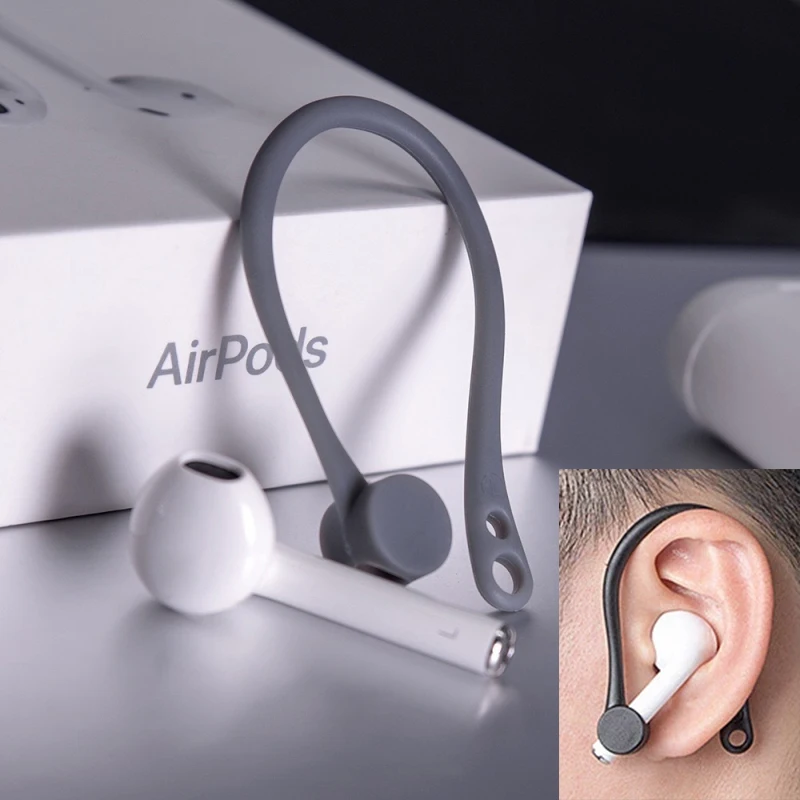 Крючки для наушников AirPods 1 2 шт. портативные силиконовые с защитой от потери |