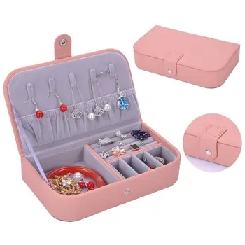 

Hot Travel PU Leather Jewelry Box Necklace Bracelets Ring Organizer Box