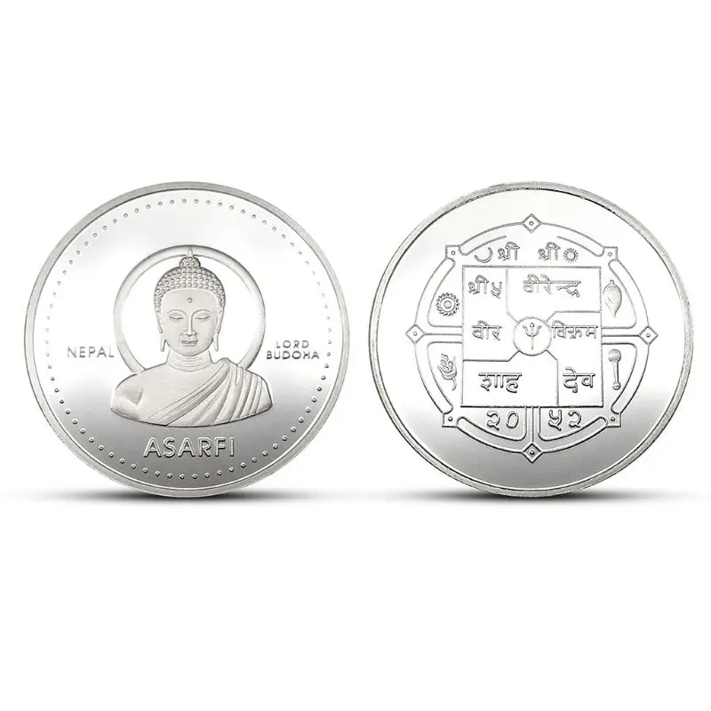 1PC Gold-plated Coin Nepal Buddha Commemorative Coin Collection B$CA