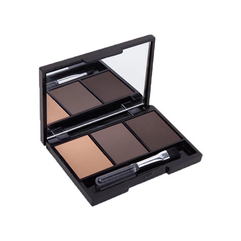 3 Color Eyebrow Powder Palette Eye Brow Enhancer Waterproof Makeup Eye Shadow With Brush Mirror Long Lasting Makeup Tools