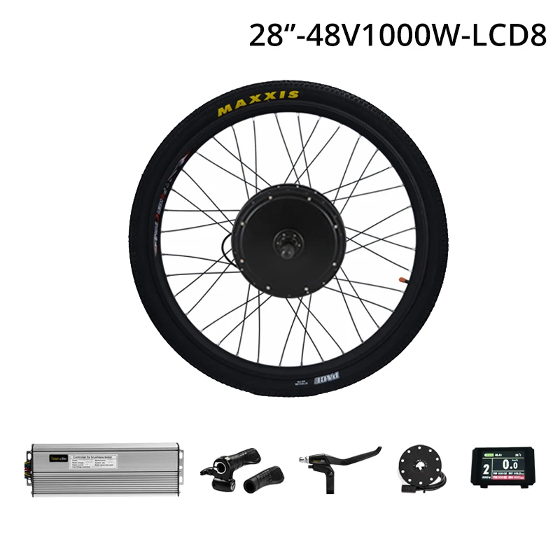 48 в 1000 Вт кассета Электрический велосипед Conversion Kit задний привод колеса комплект MTB CST регулятор для электровелосипеда двигатель E - Цвет: 28in LCD8 1000W CST
